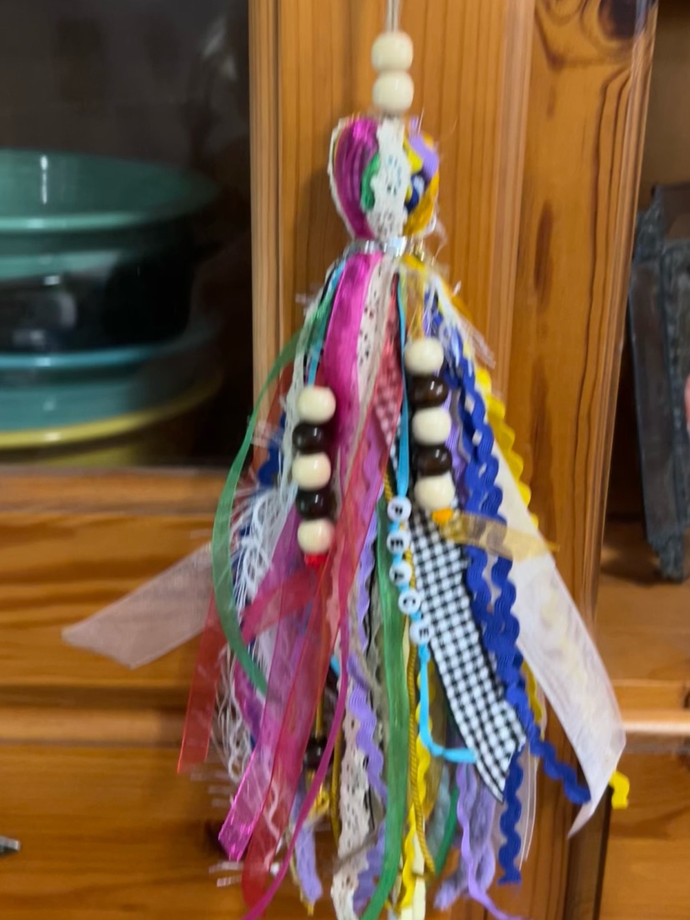 Colorful Ribbon Tassel bookmark with Beads and charms